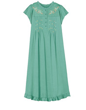plus size 5X  Cozee Corner Celedon Cotton Knit Night Gown Cottagecore new