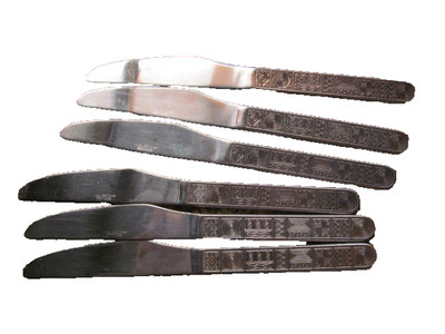 *3 Vintage AZTEC CBSAZT Cambridge Stainless Steel KNIVES MCM Discontinued