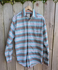 Panhandle Slim Rough Stock Shirt Plaid Snap Front Western Multicolor Medium