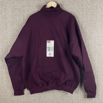 Vintage 90s Tultex Sweatshirt XL Cotton Turtleneck Deadstock USA Made NWT T500