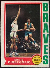ERNIE DIGREGORIO 1974/75 Topps #135 Rookie RC Providence Buffalo Braves