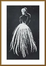 Creative Сross Stitch Embroidery Kit "The lady in white" Nova Sloboda