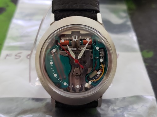 1971 Bulova Accutron Spaceview Watch 214 Flying Saucer Stainless steel Runs Gr8 - Picture 5 of 15