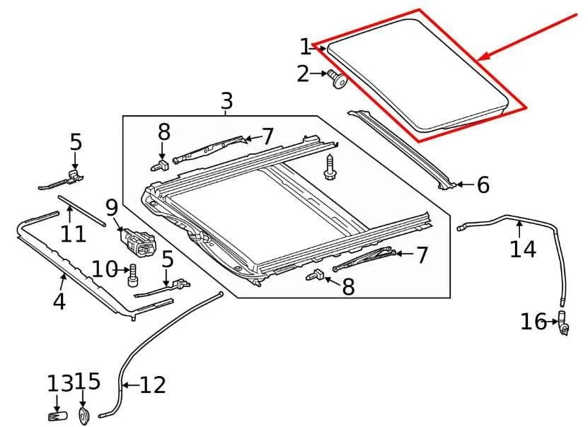 Mercedes-Benz E350 Sport 2012-16 4Matic techo corredizo ventana panel vidrio 212780072165 Foto 2 de 4