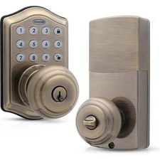 Door Locks - Keyless Entry Smart Electronic Door Knob Lock with Digital Keypad