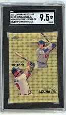 2023 Leaf Metal SUPERFRACTOR Shohei Ohtani / Ronald Acuna #D 1/1 SGC 9.5