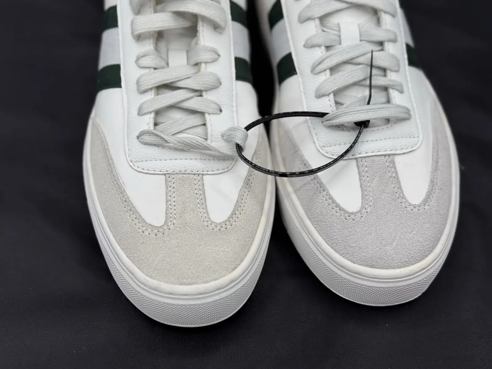 Jack Wills Stripe Lace Up Trainers Mens UK 7 White Green Retro Casual Shoes image 4