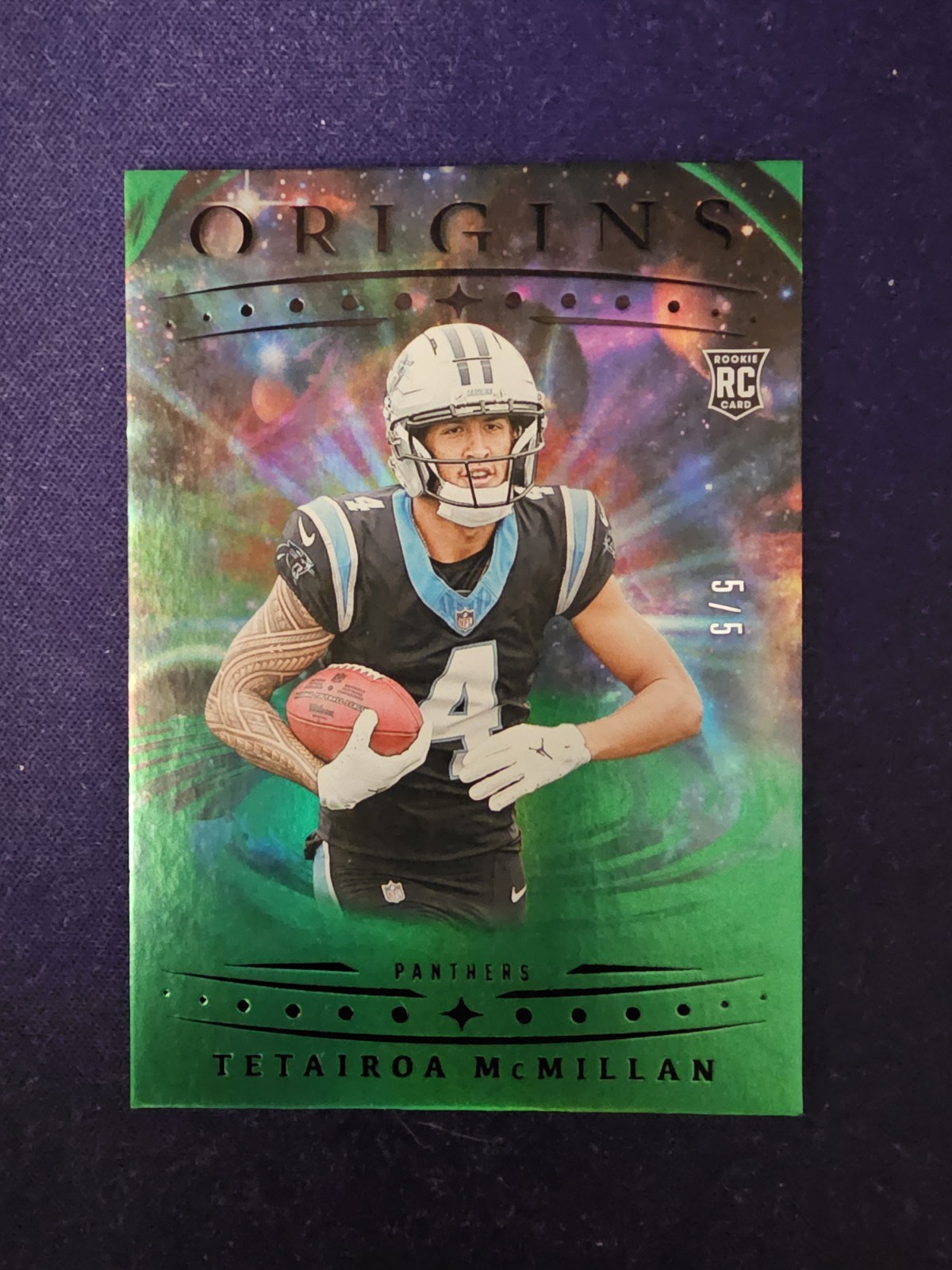 2025 Panini Origins - Tetairoa McMillan #116 (RC) Green /5