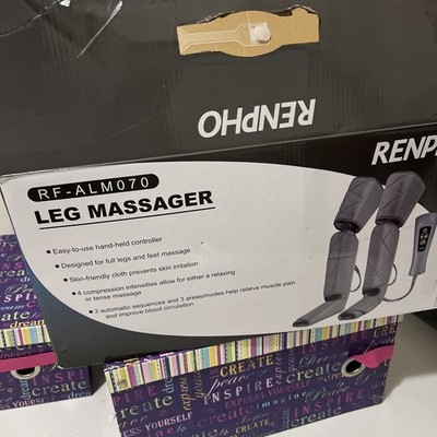 Renpho Air Compression Leg Massager For Full Legs & Feet Massage RF-ALM070-O Box