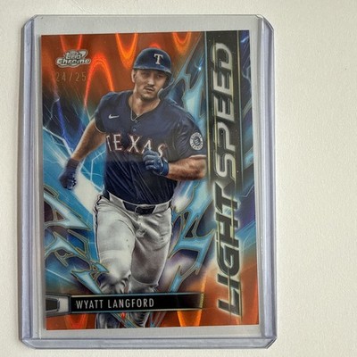 2025 Topps Cosmic Chrome Wyatt Langford Light Speed #LS4 Orange Galactic /25
