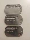 Vintage WW2/Korean Era US Army Notched Military Dog Tags Lot of 3 Loose No Chain