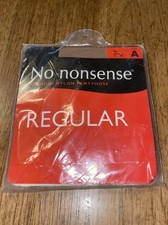 New No Nonsense Regular Nylon Leg Reinforced Toe Pantyhose, Size A Tan