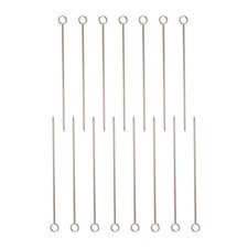 15Pcs Cocktail Toothpicks, 4.25" Metal Cocktail Picks Fruit Sticks, Silver Ring