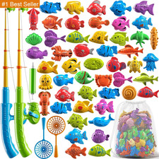 Magnetic Fishing Toys Game Pool Toys Set for Kids 3-5, Water Table Bathtub Toys