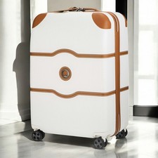 Delsey Men's White/Brown Travel Bag 70x50x30cm Used From Japan