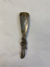 Vintage Silver Plated Embossed Embossed Decorations Shoes Rare Item Era