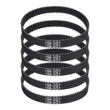 156mm GT-2 Timing Belt 5pcs 6mm Width 2mm Pitch 3D Printing Closed Loop Black