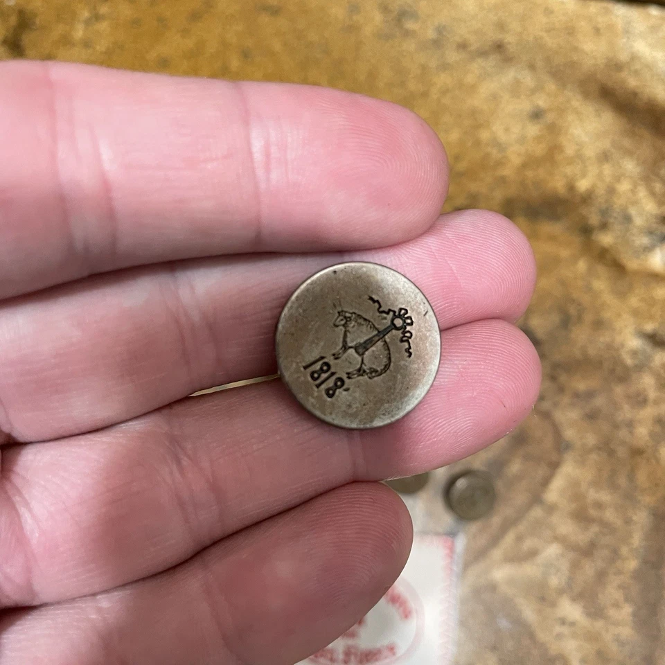 Brooks brothers REPLACEMENT BUTTONS set of 10 pewter silver metal logo fleece - Image 3 of 4