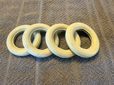 4 New Repo AC Gilbert Erector LW White Truck Tires Rubber approx 3.25 inch OD