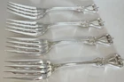 FOUR ANTIQUE TOWLE OLD COLONIAL  (1894) STERLING SILVER DESSERT FORKS
