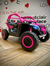 Mbztoys Touch TV 48 V XL Can-am Maverick Ride on toy utv remote 4WD razor Pink