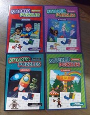 4 NEW STICKER PUZZLE ACTIVITY BOOKS 2 coloring pages  4 puzzles EACH