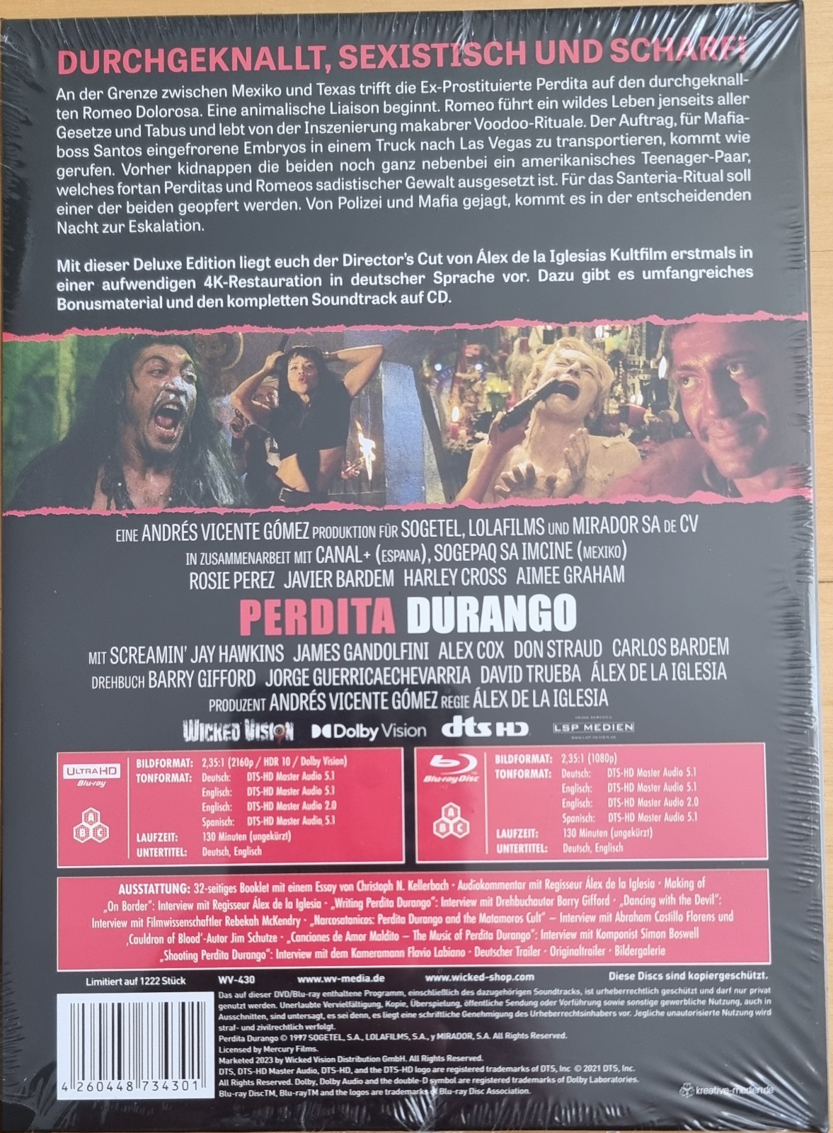 Perdita Durango – 4K Mediabook (UHD + Blu-ray Disc + Audio CD)