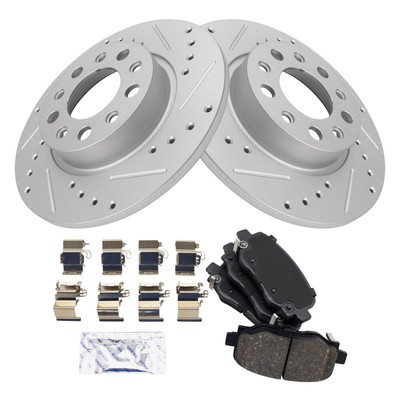 Rear Ceramic Brake Pad & Performance Rotor Kit for Jeep Renegade Fiat 500X