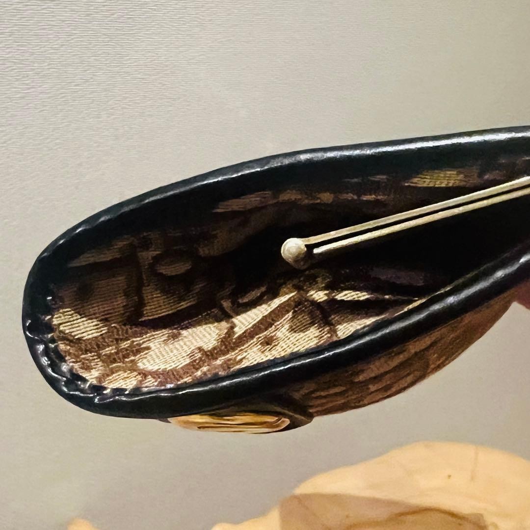 Christian Dior Clutch Bag Canvas Leather Brown Beige Navy Women's Authentic thumbnail 18