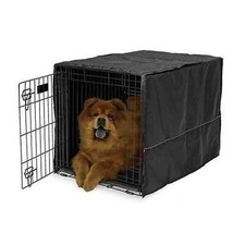 Midwest Quiet Time Dog Crate Cover Black Durable Polyester, 36 Inch