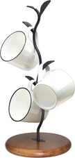 Coffee Mug Holder Tree Rack for Counter,Leaf Shaped Tea Cup Mug Holder Stand for