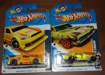 2X - 2012 Hot Wheels Main Street - Amazoom &  69 Mercury Cougar Eliminator