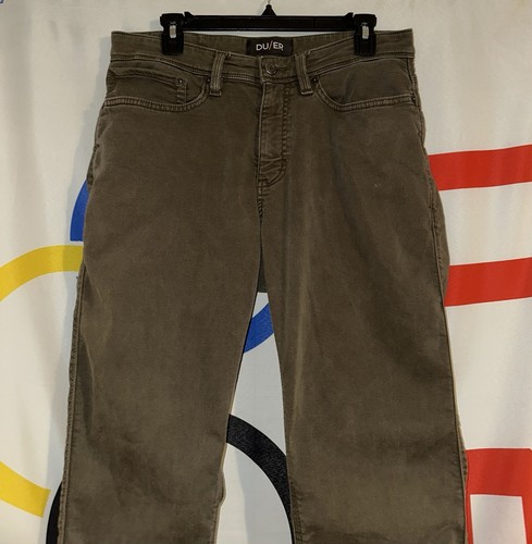 DU/ER Pants Mens 32x32 Green N2X Relaxed Taper Chino Casual Duer - Picture 2 of 11