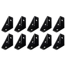 10Pcs Angle Corner Brackets Cold Rolled Steel Braces Joining Support