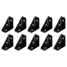 10Pcs Angle Corner Brackets Cold Rolled Steel Braces Joining Support