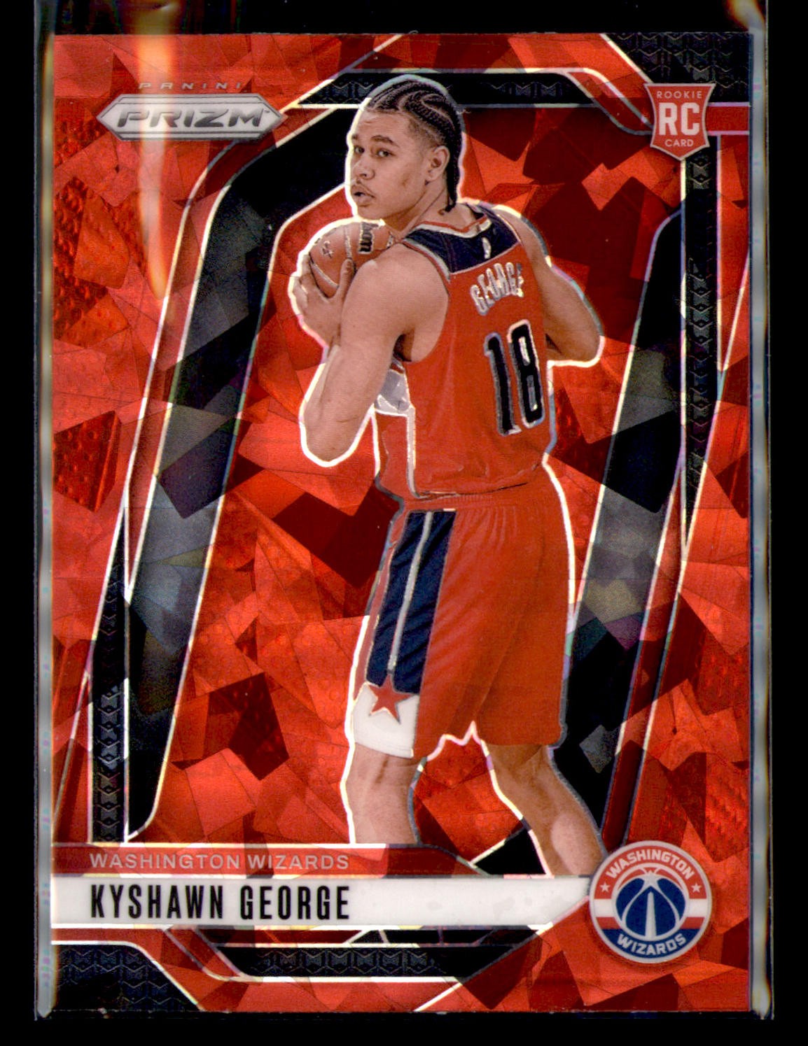 2024-25 Panini Prizm #257 Kyshawn George Prizms Red Ice