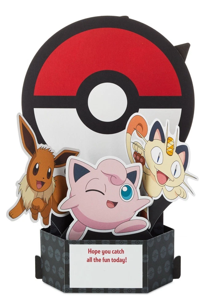 Tarjeta de cumpleaños emergente 3D Pokémon Catch All the Fun o simplemente porque tarjeta Foto 2 de 4