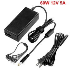 DC 12V 5A Power Supply Adapter 8 Split Power Cable for Lorex Swann QSee Sannce