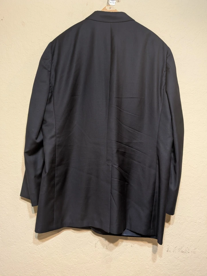 J. Press Custom Tailored Made in USA 3 Button Suit Wool Blue Size 48 LNG (Read) - Image 2 of 4