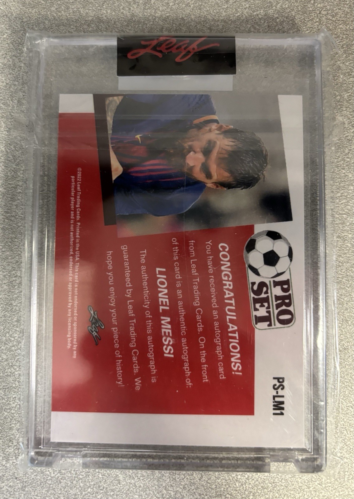 RARE Lionel Leo Messi Autograph Auto #4/5 Leaf Pro Set Argentina World Cup! view 2