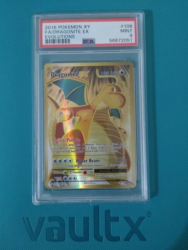 PSA 9 Dragonite EX 106/108 XY Evolutions Full Art Holo POKEMON