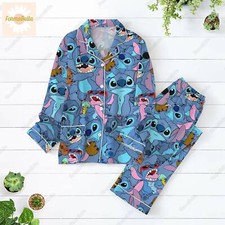 Halloween Stitch Pajamas Set, Stitch Pajamas Pants, Disney Stitch Pjs, Lilo And