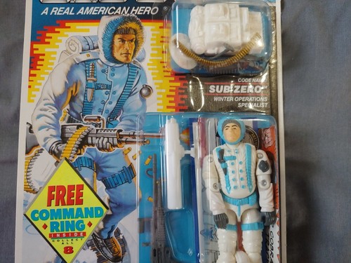 1989 Hasbro G.I. Joe SUB-ZERO Action Figure With Command Ring, New In Org. Pkg. - Imagen 6 de 10