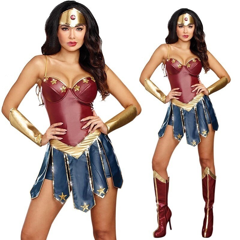 Película Mujer Maravilla Disfraz Fiesta Halloween Juegos con disfraces Vestido Escenario Performance Traje