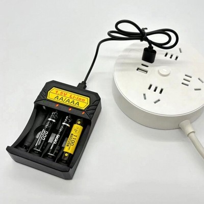 USB C Lithium Battery Charger Indicator for Rechargeable Double/Triple A Battery