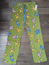 Grateful Dead Lounge Pants Men's Size Medium All Over Bear Print Pajamas NEW