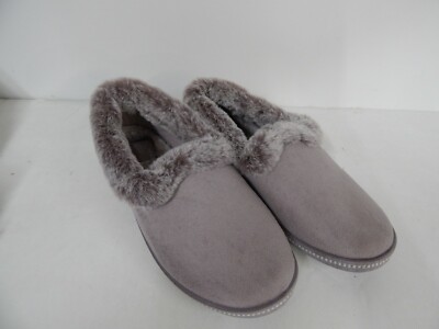 skechers faux fur slippers