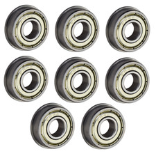 8 Pack FR4-ZZ Flanged Shielded Radial Ball Bearing 1/4 ID X 5/8 OD X 0.196" W