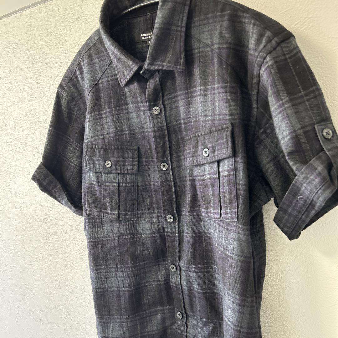 Burberry Black Label Short-Sleeved Shirt Men's Fashion from Burberry Black Label Short-Sleeved Shirt Men's Fashion from