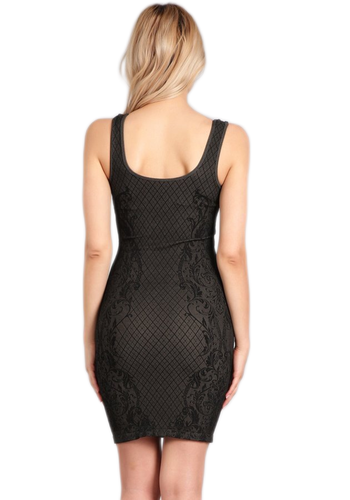 M. Rena wunderschöne Drucke Wendbares Bodycon Tank Minikleid. Einheitsgröße - Bild 9 von 13